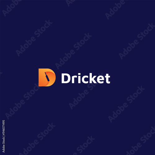 D letter modern sports logo design