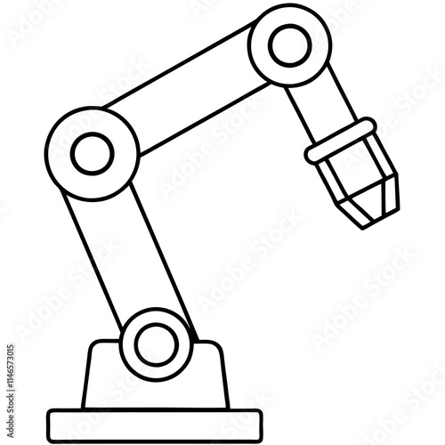 Robotic Arm Vector Icon Design