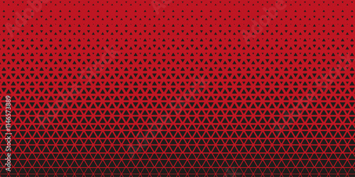 Triangles Halftone Pattern Vector Abstract Geometric Technology Background. Triangular Half Tone Texture. Minimal Style Dynamic Tech Wallpaper