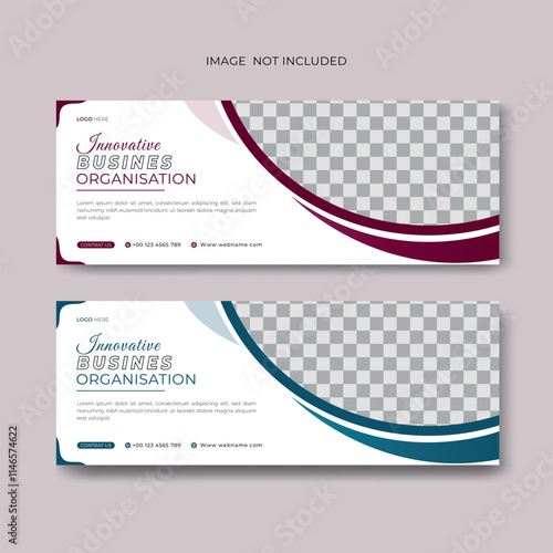 Corporate business web agency covers two templates. horizontal advertising Facebook cover template. business Facebook cover for social media advertisement.