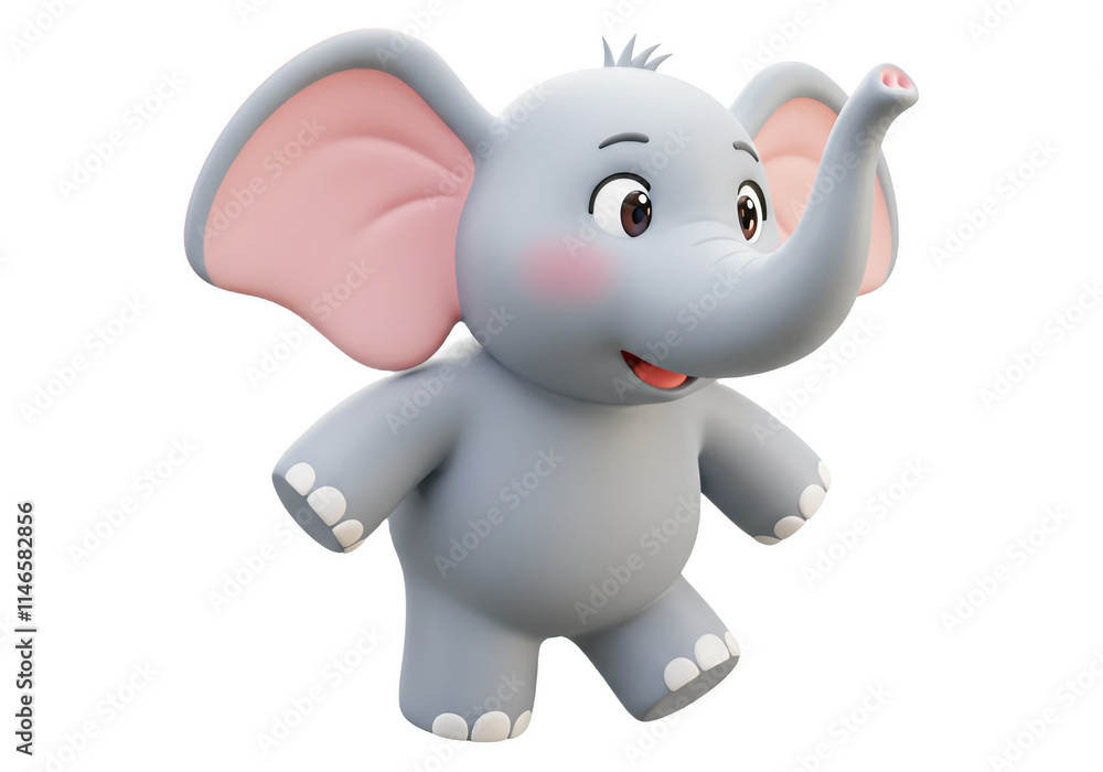 Cute Cartoon Elephant Character Cute Cartoon Elephant Character