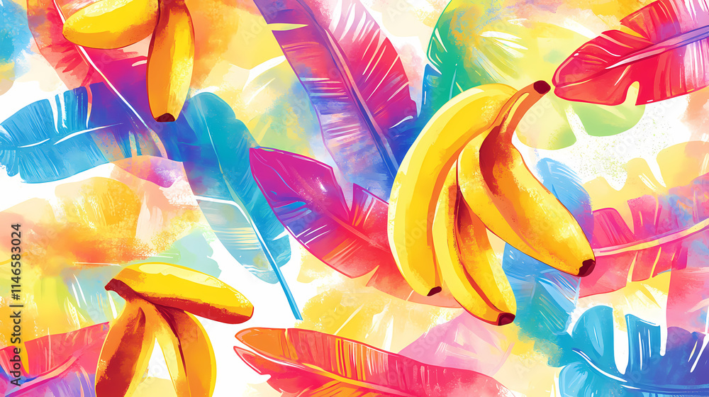 Playful Banana Print: A Pop Art Masterpiece Playful Banana Print: A Pop Art Masterpiece