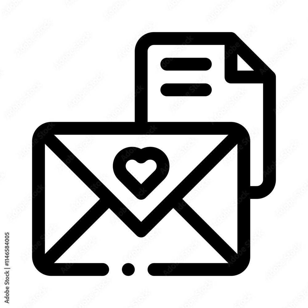 Letter line icon Letter line icon