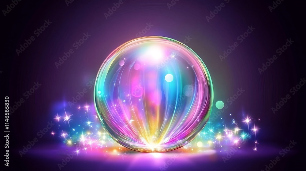 Luminous Orb of Enchantment Mystical Rainbow Sphere Luminous Orb of Enchantment Mystical Rainbow Sphere