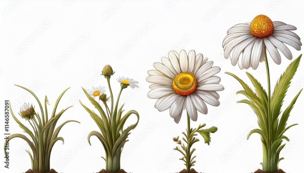 Fototapeta premium flowers isolated on white background