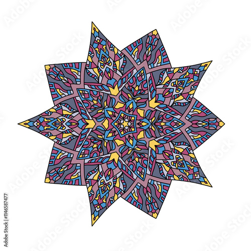 abstract star shape mandala