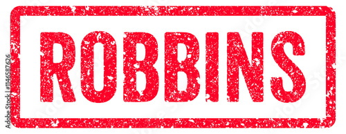 Photos Robbins Stamp Transparent Seal, Red Grunge Robbins Word Rubber Stamp Seal