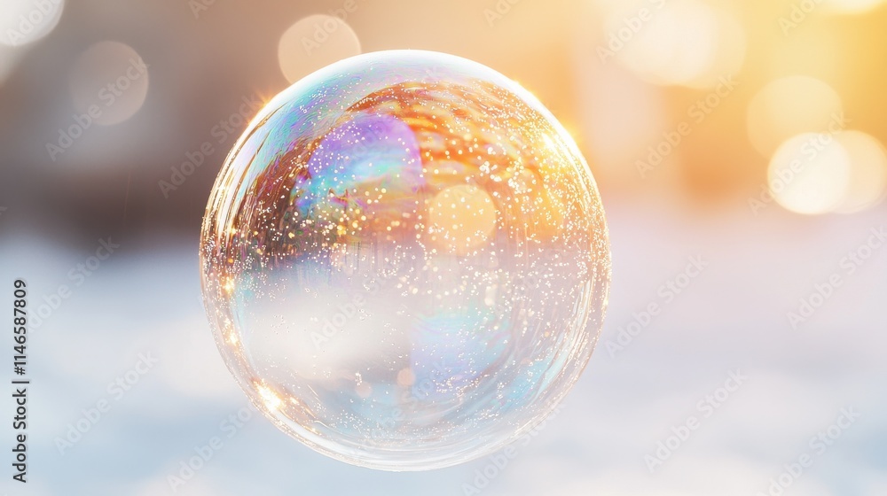 Iridescent soap bubble floating in the air outdoor setting nature bright background abstract concept Iridescent soap bubble floating in the air outdoor setting nature bright background abstract concept
