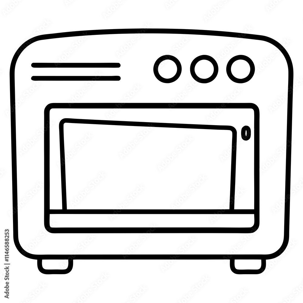 Smart Oven Vector Icon Design Smart Oven Vector Icon Design