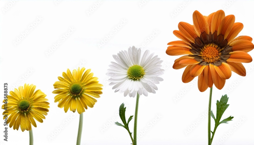 Naklejka premium flowers isolated on white background