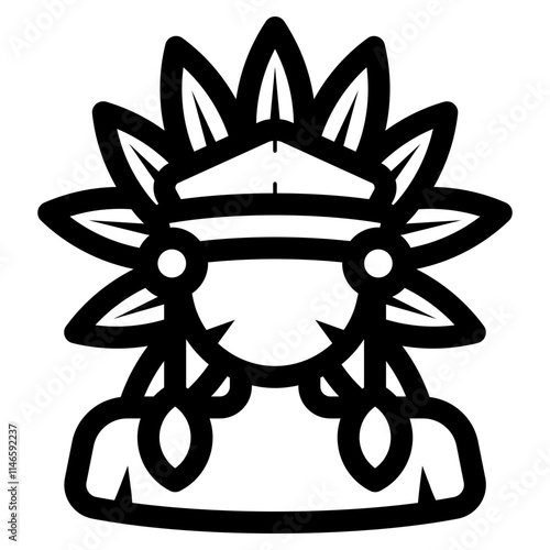 native american man icon