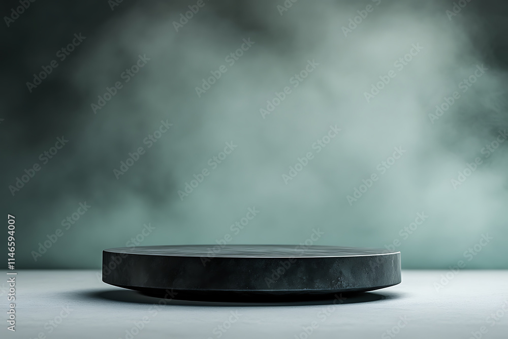 Modern Round Black Display Platform Modern Round Black Display Platform