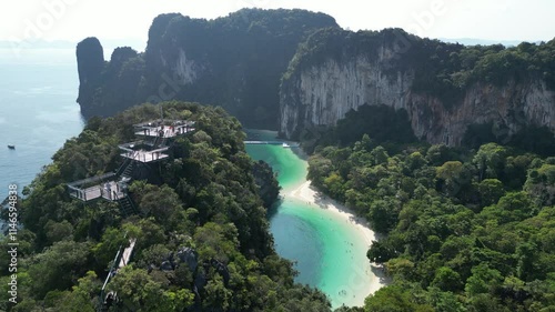 Beautiful drone footage of Hong Island 360 Viewpoint and Koh Hong