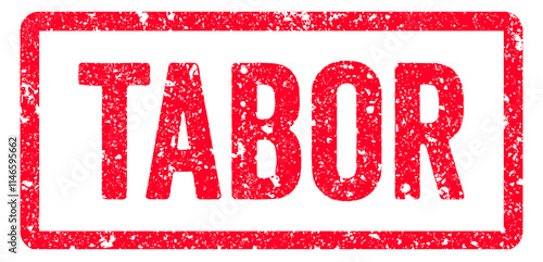 Konstfotografi Tabor Stamp Transparent Seal, Red Grunge Tabor Word Rubber Stamp Seal