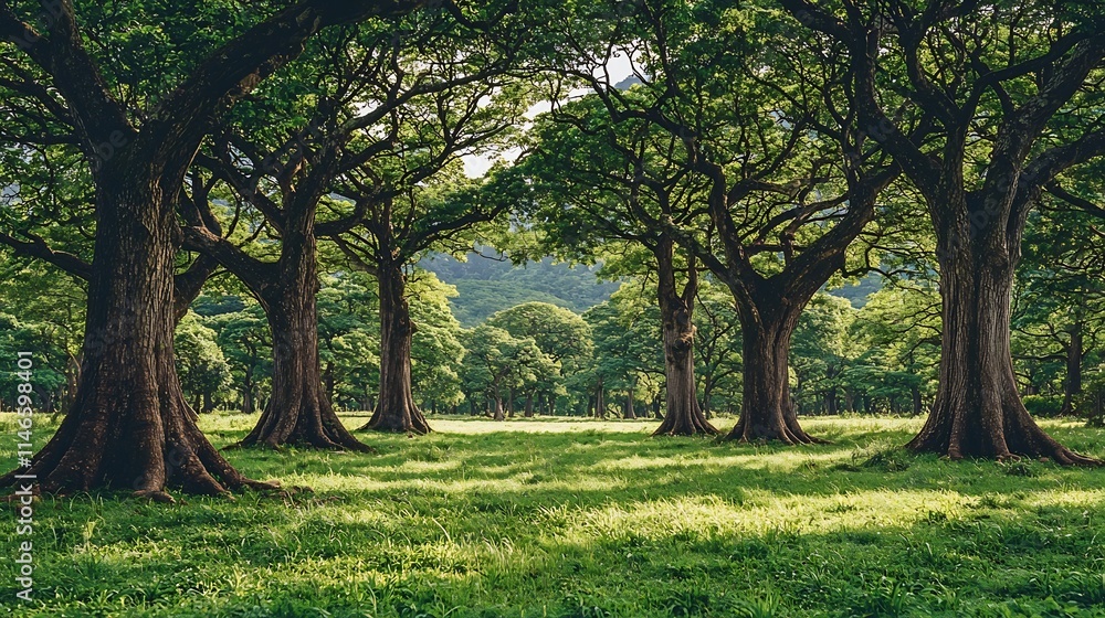 Majestic Forest Expanse with Towering Trees and Lush Greenery Majestic Forest Expanse with Towering Trees and Lush Greenery