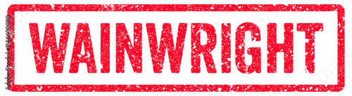 Wainwright Stamp Transparent Seal, Red Grunge Wainwright Word Rubber Stamp Seal