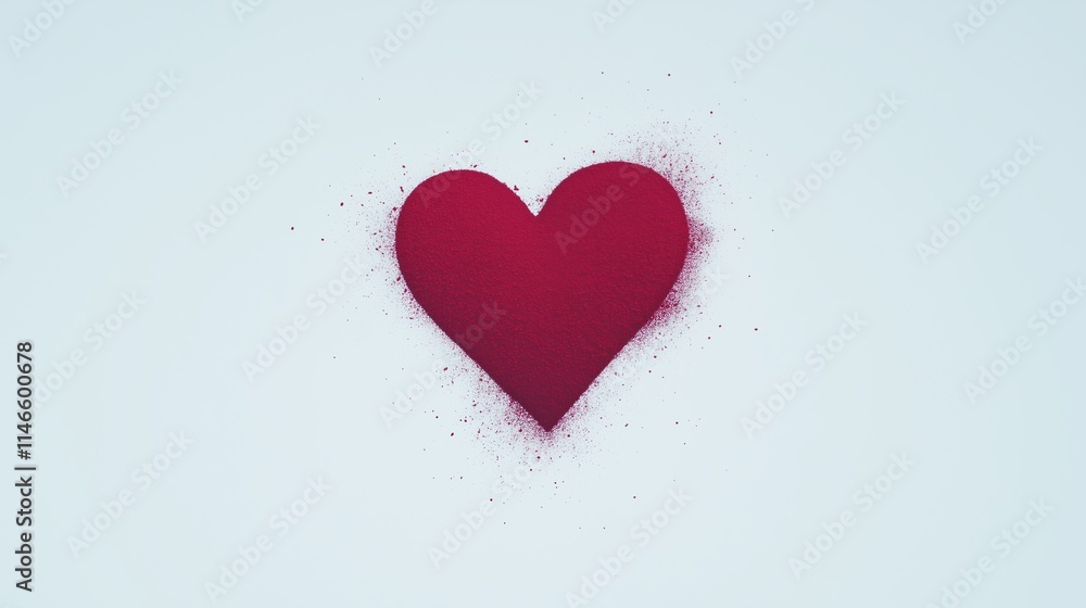 Red Heart With Particle Effects On White Background For Romantic Designs, Valentines Day Concepts, And Love-Themed Projects Featuring Aesthetic Heart Art And Modern Minimalist Style Red Heart With Particle Effects On White Background For Romantic Designs, Valentines Day Concepts, And Love-Themed Projects Featuring Aesthetic Heart Art And Modern Minimalist Style
