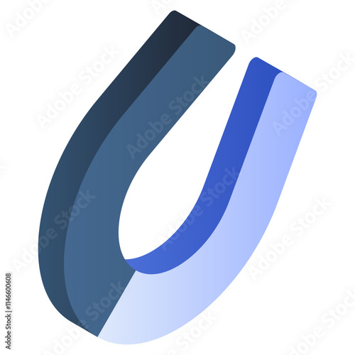 Unique design icon of magnet