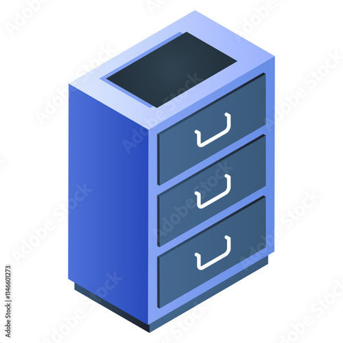 An icon design of chest of drawers