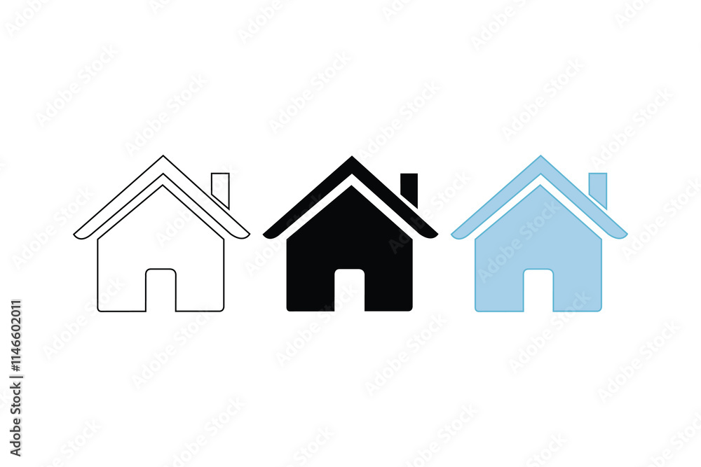 House icon set. Home vector illustration sign. Home icons set. Simple house symbols. Building icon. house icon on white background House icon set. Home vector illustration sign. Home icons set. Simple house symbols. Building icon. house icon on white background
