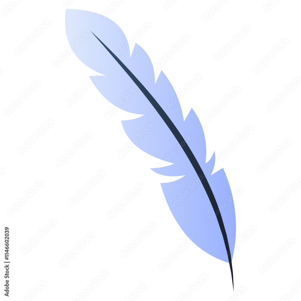 Obraz premium Trendy design icon of feather pen