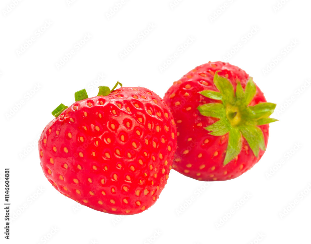 Fresh strawberry isolated on white background close up Fresh strawberry isolated on white background close up