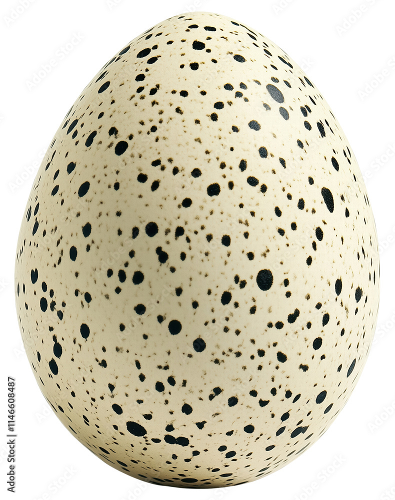 Close-Up View of a Beautifully Speckled Egg isolated on transparent background. Close-Up View of a Beautifully Speckled Egg isolated on transparent background.