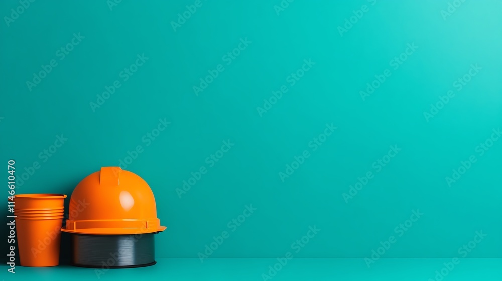 Blue and orange mechanical parts background