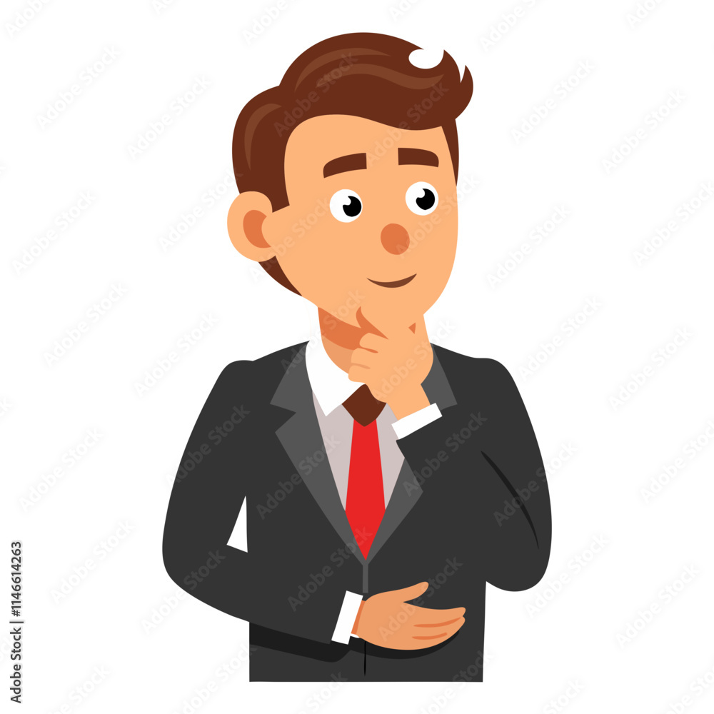 Thinker businessman business concept vector image, Isolated on white background.
Thinker businessman business concept vector image, Isolated on white background.