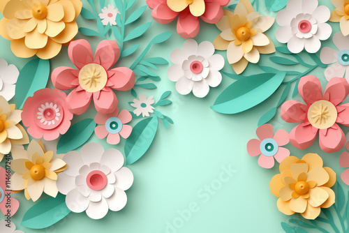 Wallpaper Mural Vibrant Paper Flower Artwork for Creative Design Torontodigital.ca