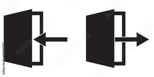 Print exit line icon