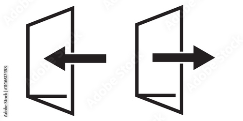 Print exit line icon