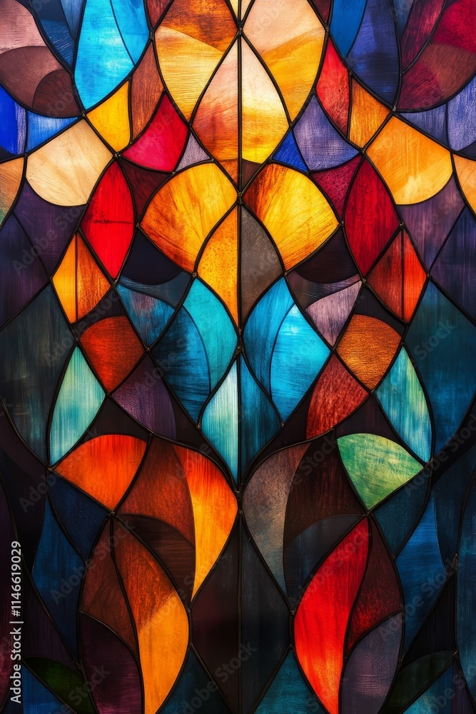 Colorful glass mosaic; abstract, geometric pattern. Colorful glass mosaic; abstract, geometric pattern.
