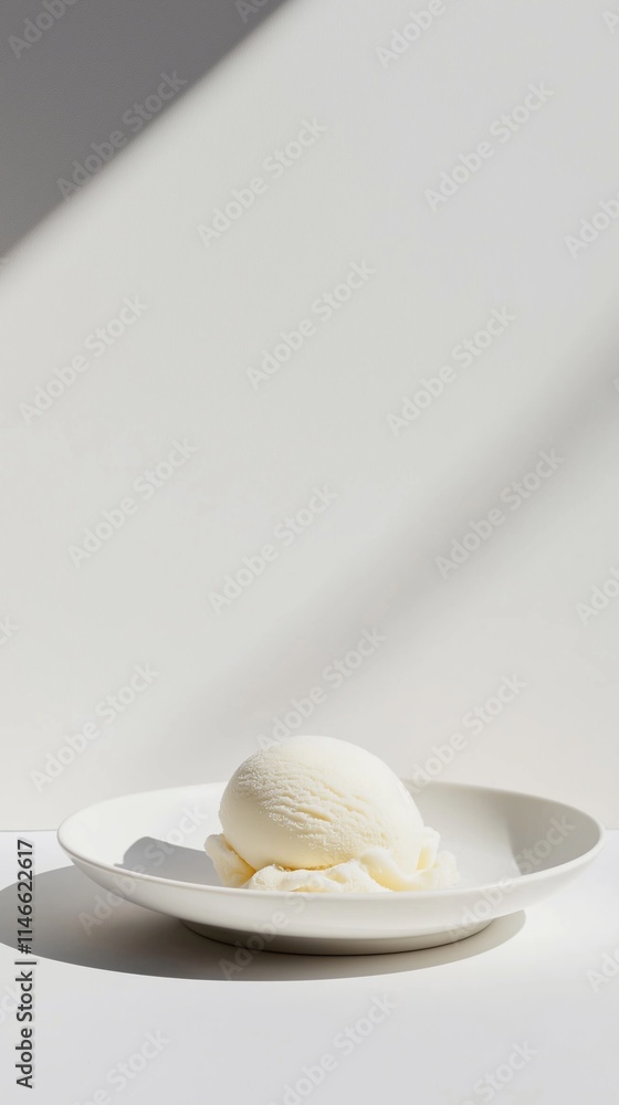 Composition of a scoop of chocolate ice cream, chocolate chips and cocoa Composition of a scoop of chocolate ice cream, chocolate chips and cocoa