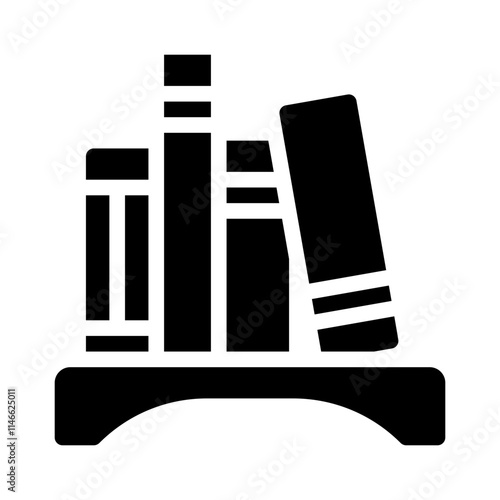 bookshelf glyph icon