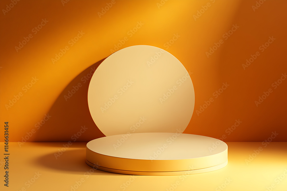 Geometric Minimalist Orange Display Podium Geometric Minimalist Orange Display Podium