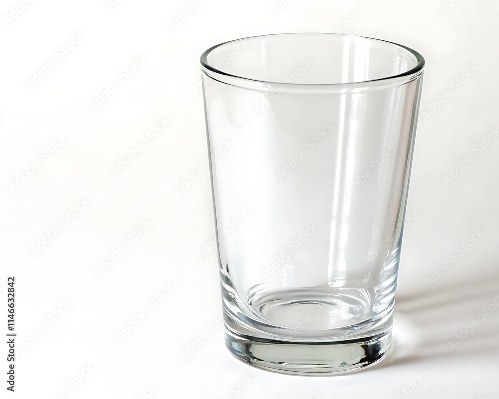 custom made wallpaper toronto digital"Sleek empty glass against a white backdrop, showcasing its clear, clean design."