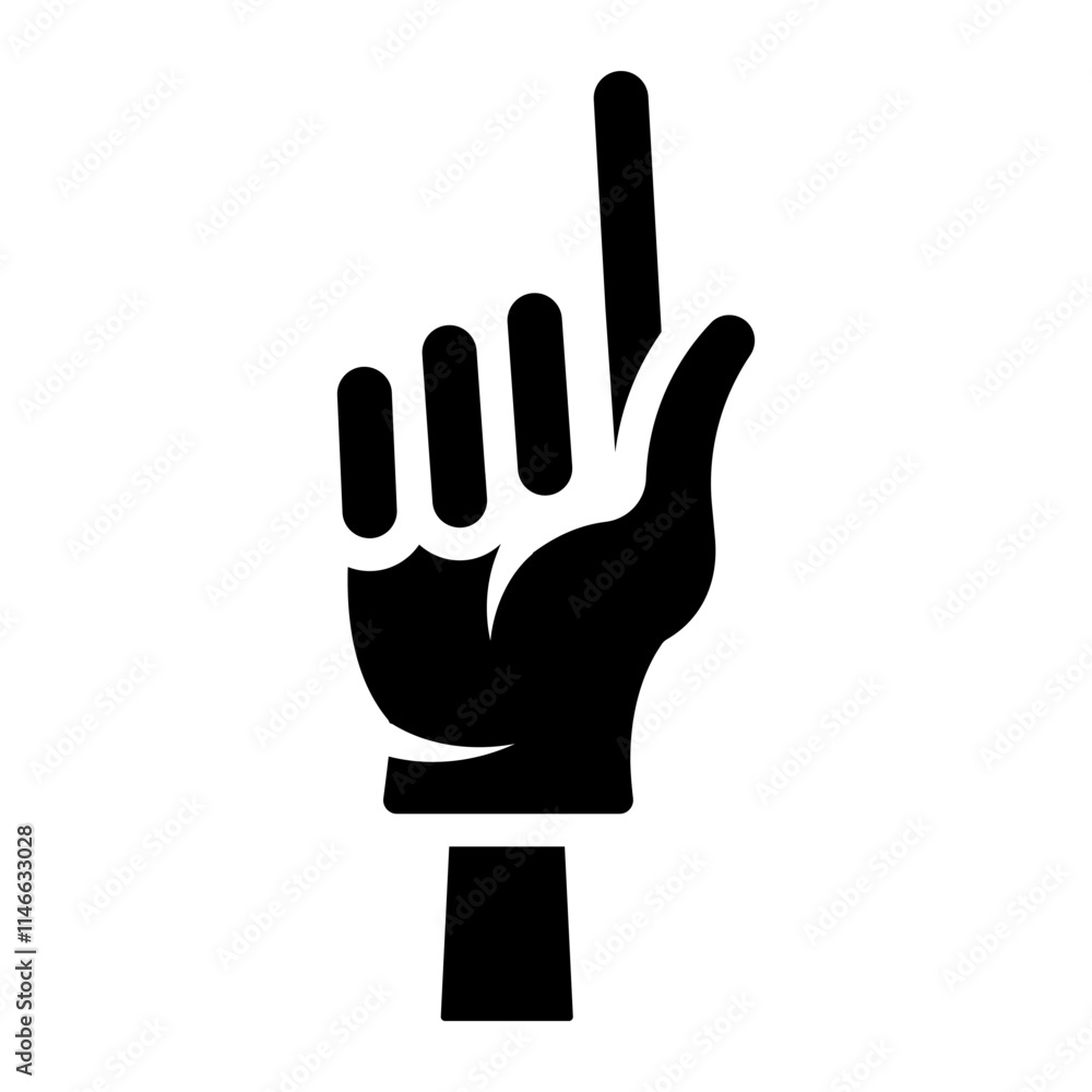 Obraz premium foam hand supporter glyph icon