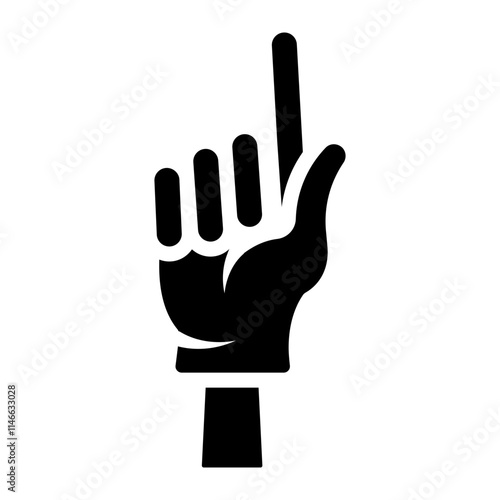 foam hand supporter glyph icon