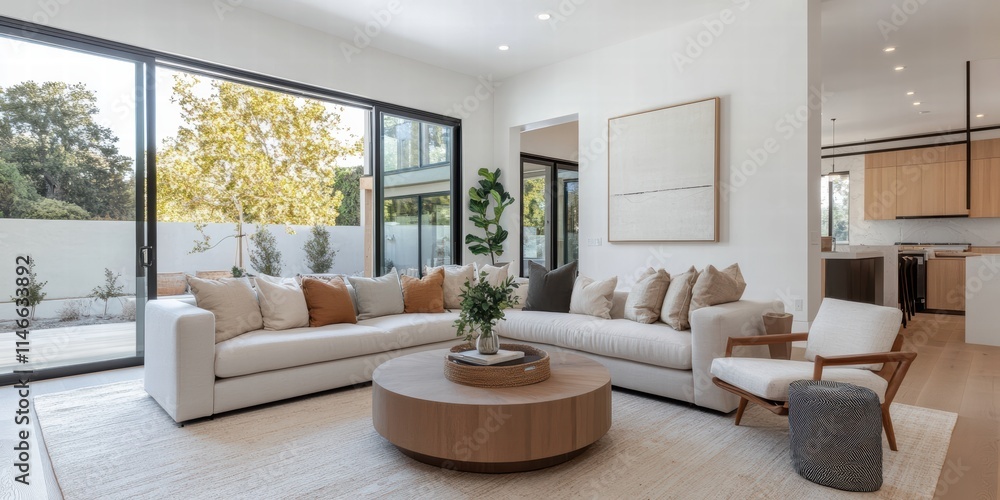 Fototapeta premium Modern Minimalist Living Room