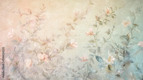 Wallpaper Mural pastel floral wallpaper vintage flower background Torontodigital.ca