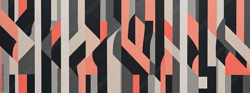 Fototapeta premium illustrazione sfondo con elementi astratti a tema geometrico surreale