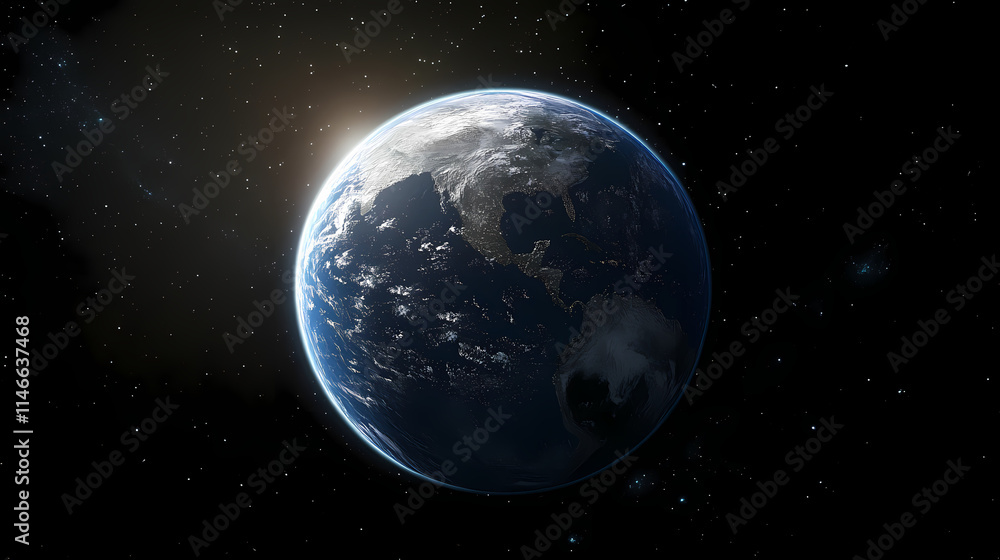 Obraz premium Galactic Traveler: Futuristic Spaceman in Deep Space Art