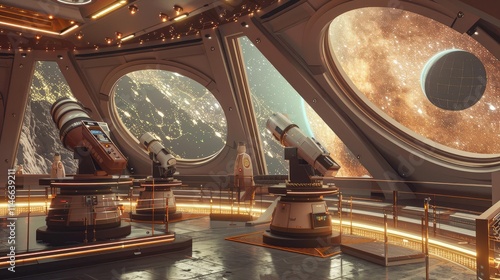 High-Tech Space Observatory Interior