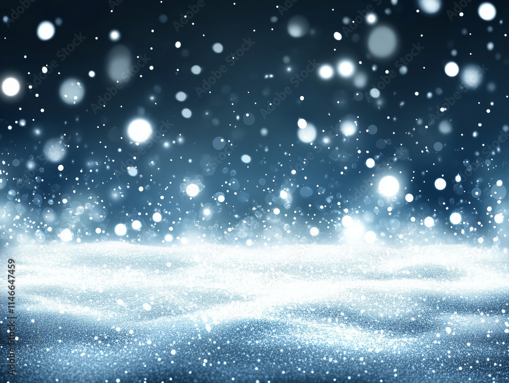 Obraz premium Abstract Background of the First Snowfall Featuring Clean White Snow in a Minimalistic and Elegant Design