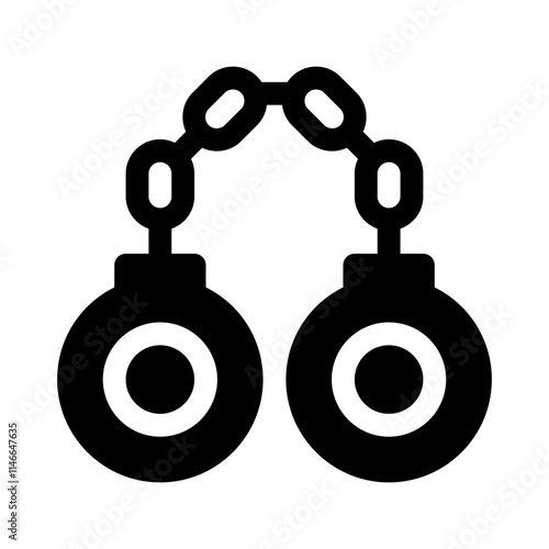 handcuffs glyph icon