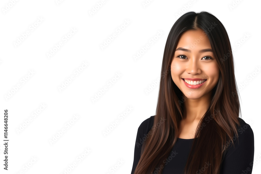 Portrait of a happy woman isolated on transparent background Portrait of a happy woman isolated on transparent background
