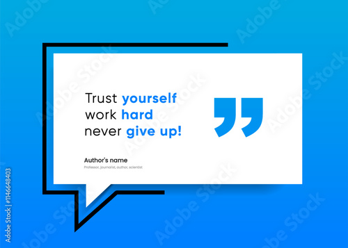 3D bubble testimonial banner, quote, infographic. Social media post template designs for quotes. Empty speech bubbles, quote bubbles and text box. Vector Illustration EPS10.