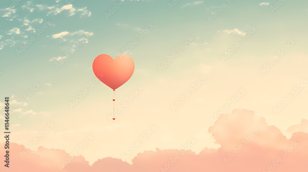 Obraz premium Sweet Valentine’s Day Card Filled with Whimsical Hearts