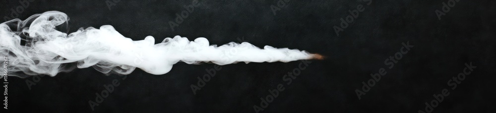 Enigmatic Mist: White Smoke on Black Background Enigmatic Mist: White Smoke on Black Background